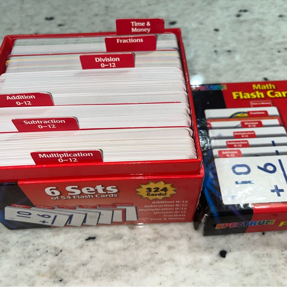 Math Flash Cards - Red - Picture 3 of 8
